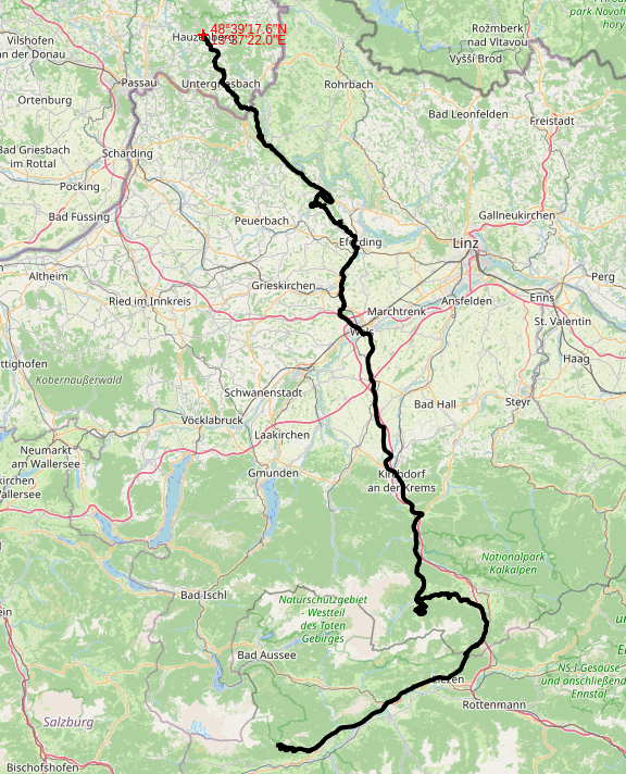 Streckenverlauf Tag 1